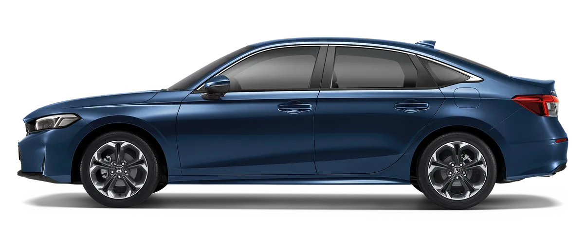Honda Civic e:HEV สีน้ำเงินแคนยอนริเวอร์ (เมทัลลิก) (B-640M)