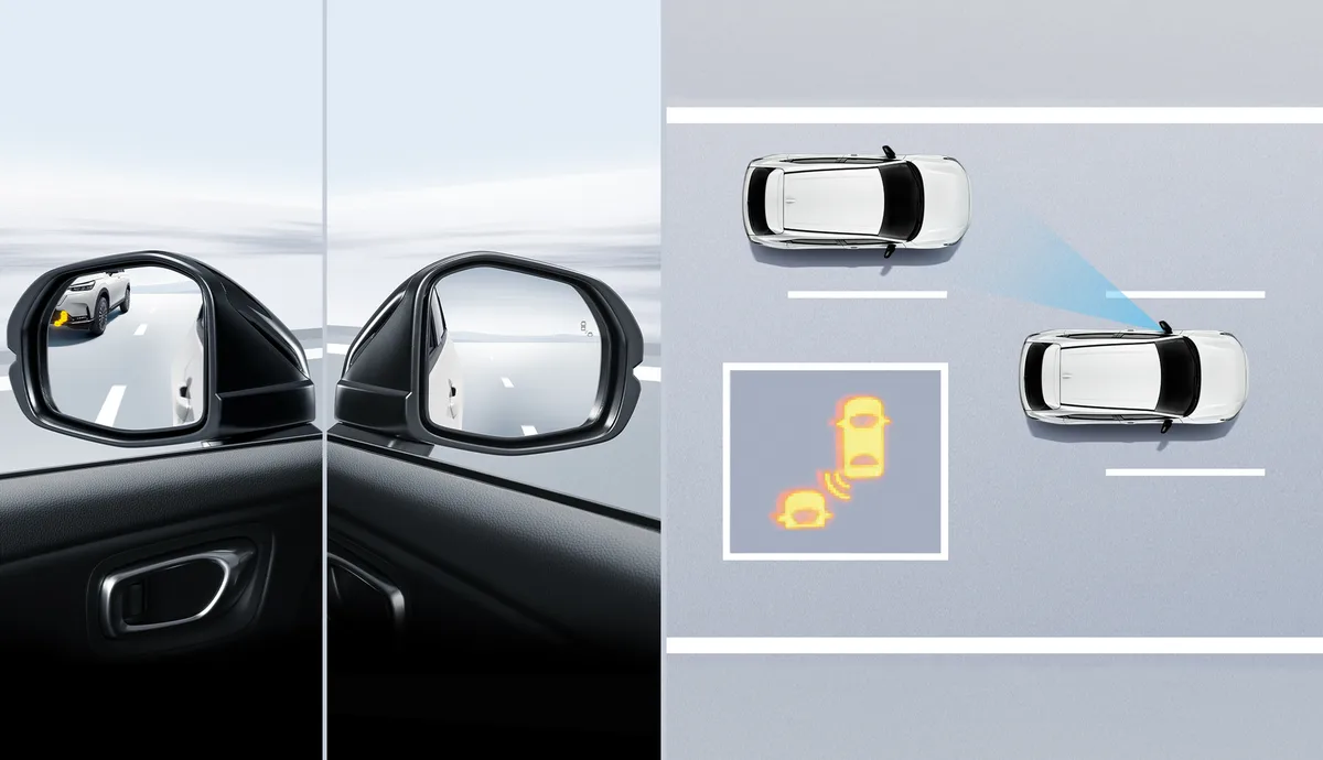 ระบบช่วยเตือนมุมอับสายตาที่กระจกมองข้าง (Blind Spot Information: BSI)